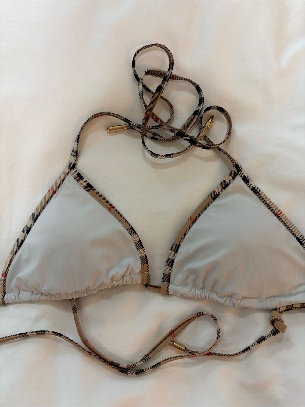 Burberry Beige Bikini with Nova Check Trim - Picture 5 of 7
